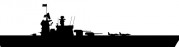 black and white silhouette of a carrier ship